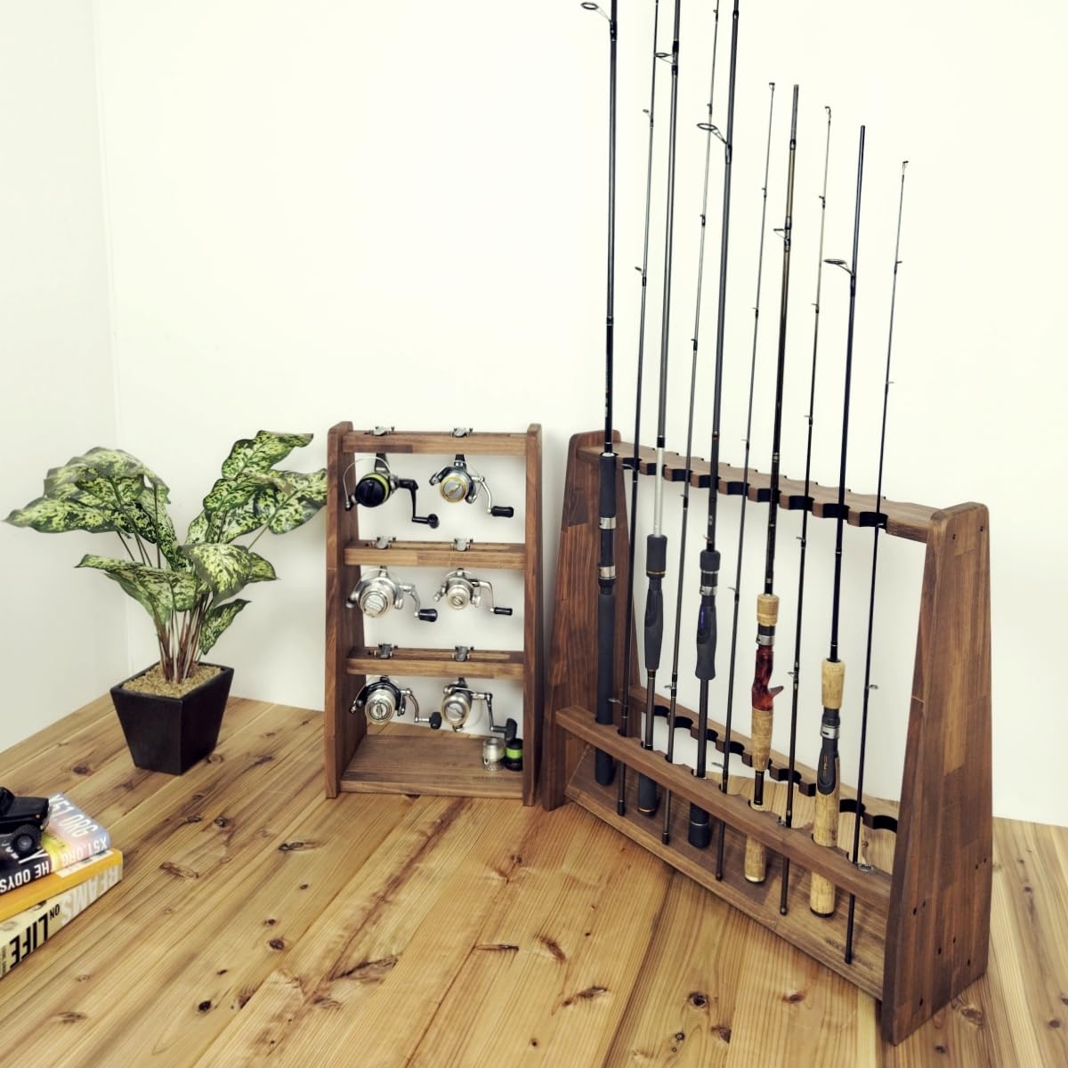 Amazon.co.jp: WOOD WORKS 日本製 リールスタンドBタイプ (Mサイズ【色