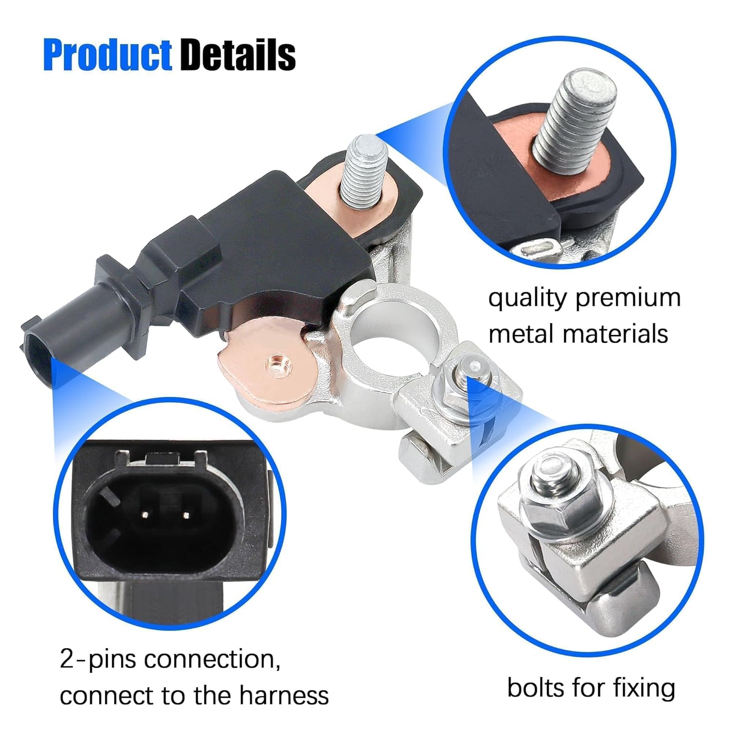DS7Z-10C679-A Battery Current Sensor Compatible with Ford F150 2015-2020 for Fusion 2013-2020 for Edge 2016-2020 for Lincoln MKZ 2013-2020 Replace # DS7Z10C679A DS7T10C652AC DS7T-10C652-AC