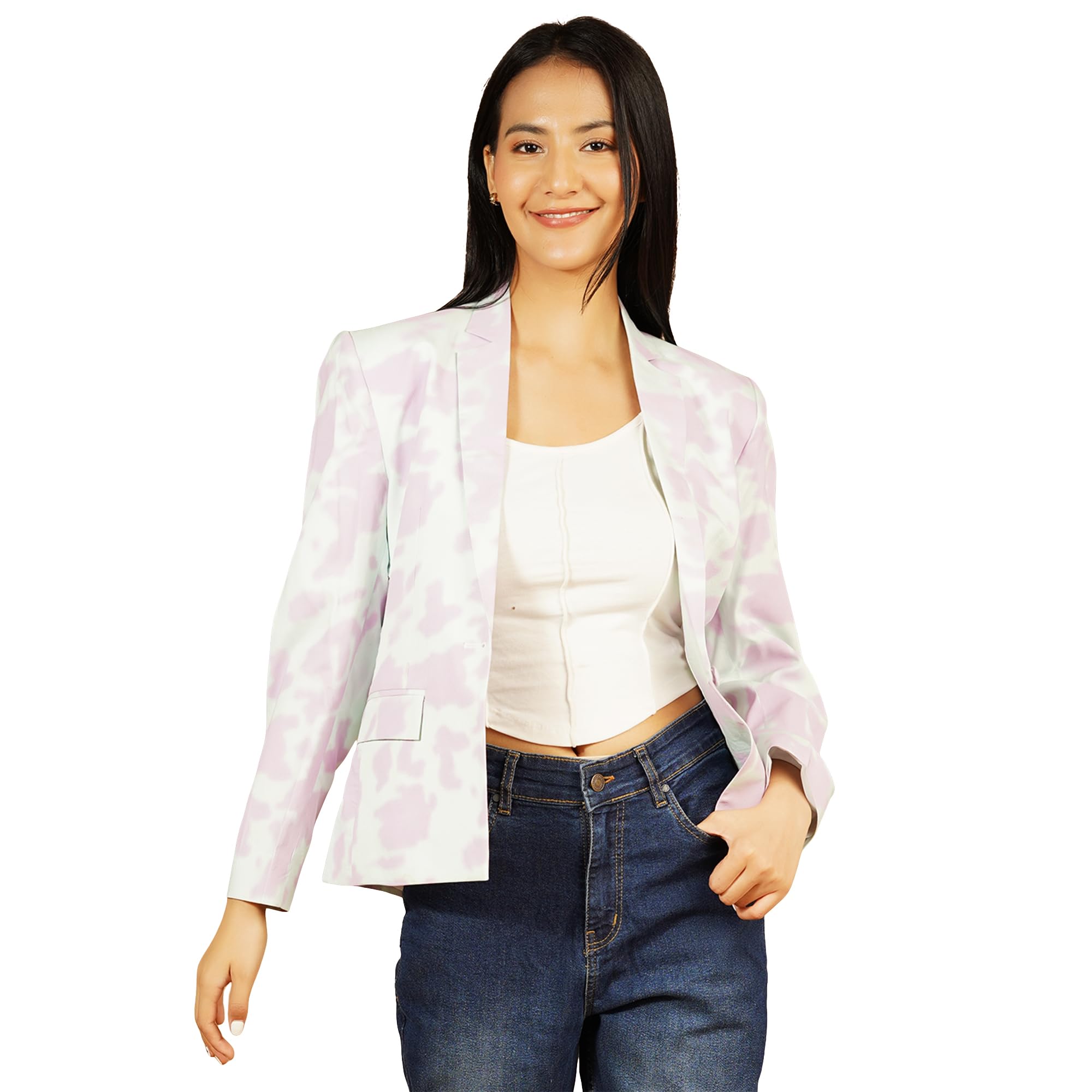 Women's Cotton Pink Blazer-image-41