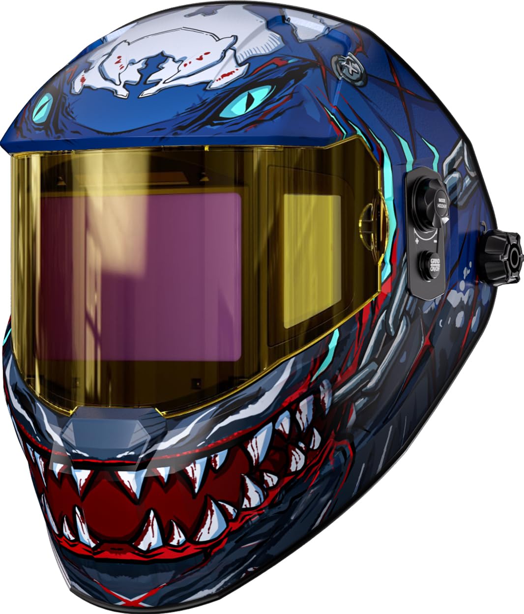 ANDELI Welding Mask True Colour Large View 4.53"X3.23", Auto Darkening Welding Helmet Solar Powered,6 Sensors Wide Shade Welder Mask for TIG MIG ARC Cut and Grind，RL-600LB-RSB
