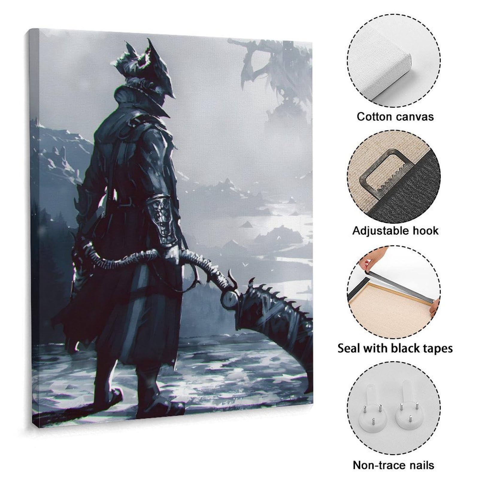 Amazon.co.jp: アートパネル Bloodborne ブラッドボーン ハンター