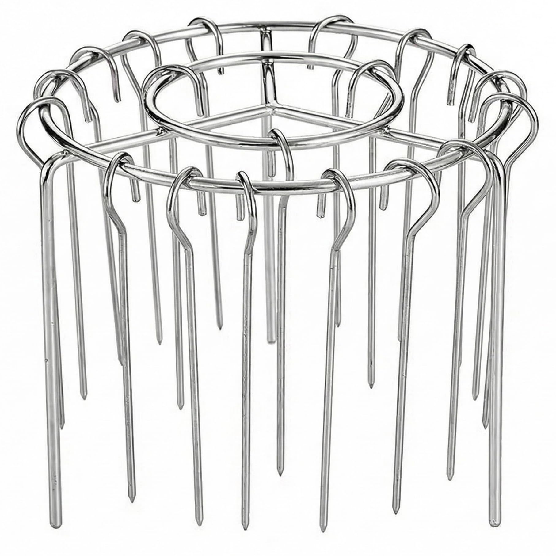 BEAHING Air Fryer Grill, Air Fryer Skewer Rack, Stainless Steel Barbecue Rack, Vertical Meat Skewers for