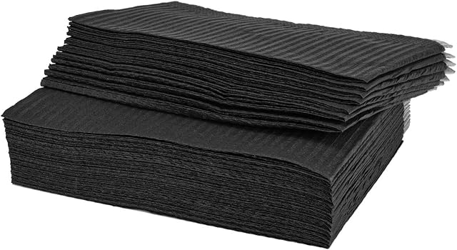 ATOMUS 20Pcs Disposable Waterproof Mat Leakproof Clean Tablecloths Underpad Beauty Salon Tattoo Protector Pad Sheet(black)