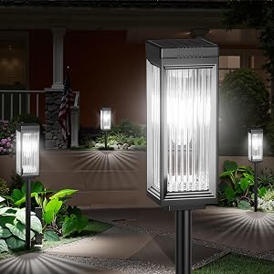 ELECLINK Solar Pathway Lights Outdoor 8 Pack Upgraded Solar Lights Outdoor Waterproof Bright Up to 15 Hrs Auto