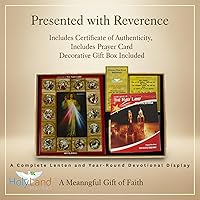 Vista 6 de Holy Land Market Stations of The Cross Icon Plaque All in Olive Wood from Belén (11.4 x 9.4 in o 11,5 x 9,5 pulgadas) (Divine Mercy)