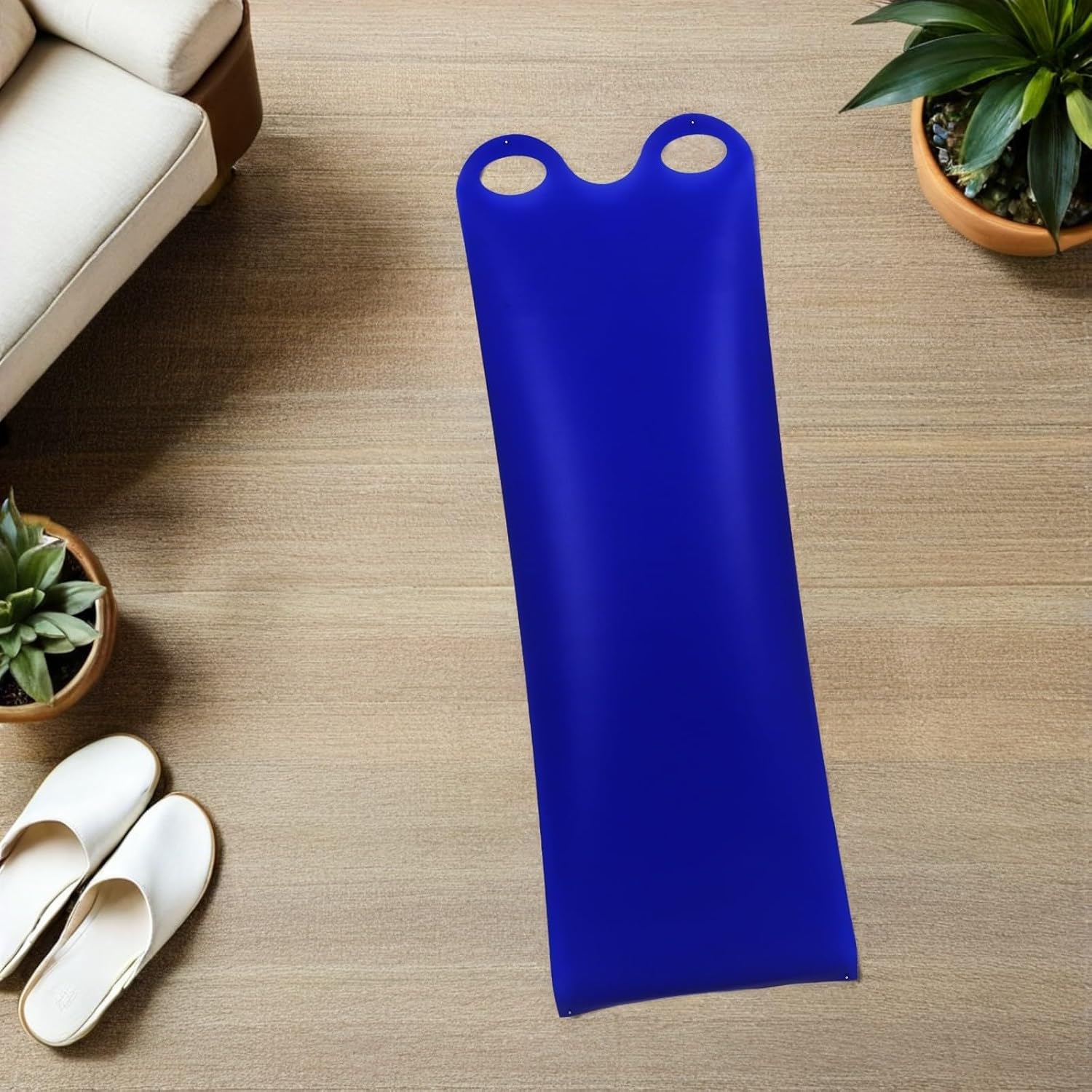 Blue Plastic Snow Slider Sled for Adults and Lightweight and Portable Snow Sledding Board for Winter