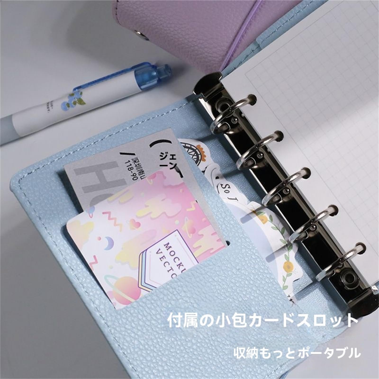 Amazon.co.jp: Laxewzul システム手帳 M5/A7 ノート ダイアリー