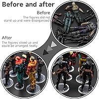 Vista 4 de EBCO 50PCS Mix 25mm & 37.5mm Round Plastic Action Figure Display Stand Base Fit for 3.75” Vintage Star Wars Movie Model Figures toy