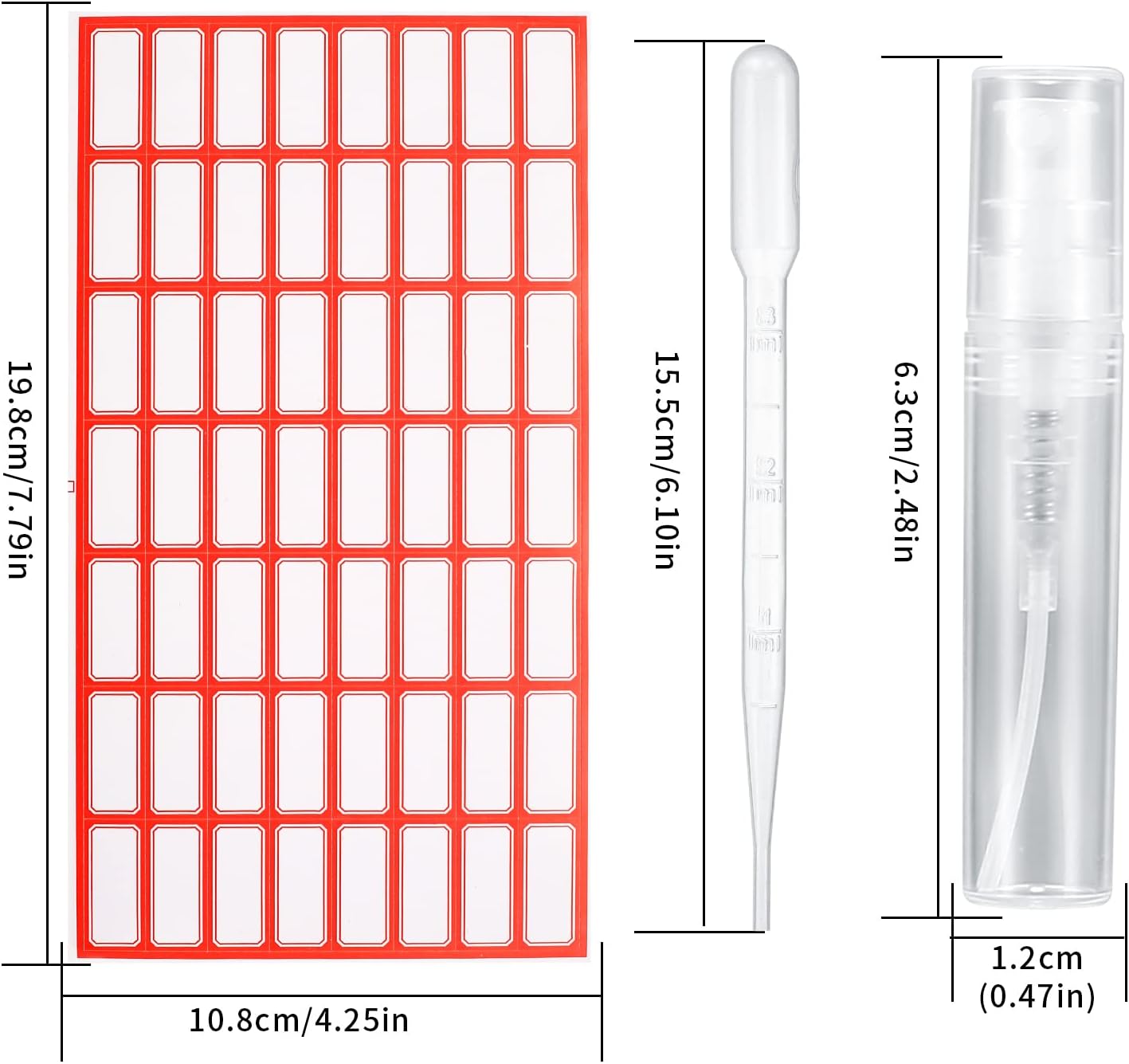 35 Pcs 3ml Mini Spray Bottles, Mini Clear Plastic Spray Bottle Empty, Travel Perfume Fine Mist Atomizer Spray Bottles Refillable, Small Empty Sample Containers for Travel, Perfume, Essential Oils