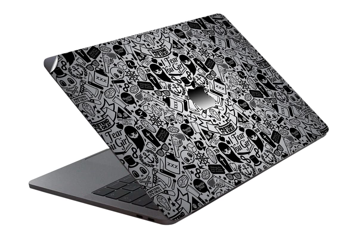 Skin Wrap for MacBook Pro 15 inch Retina Grim Reaper Pitbull