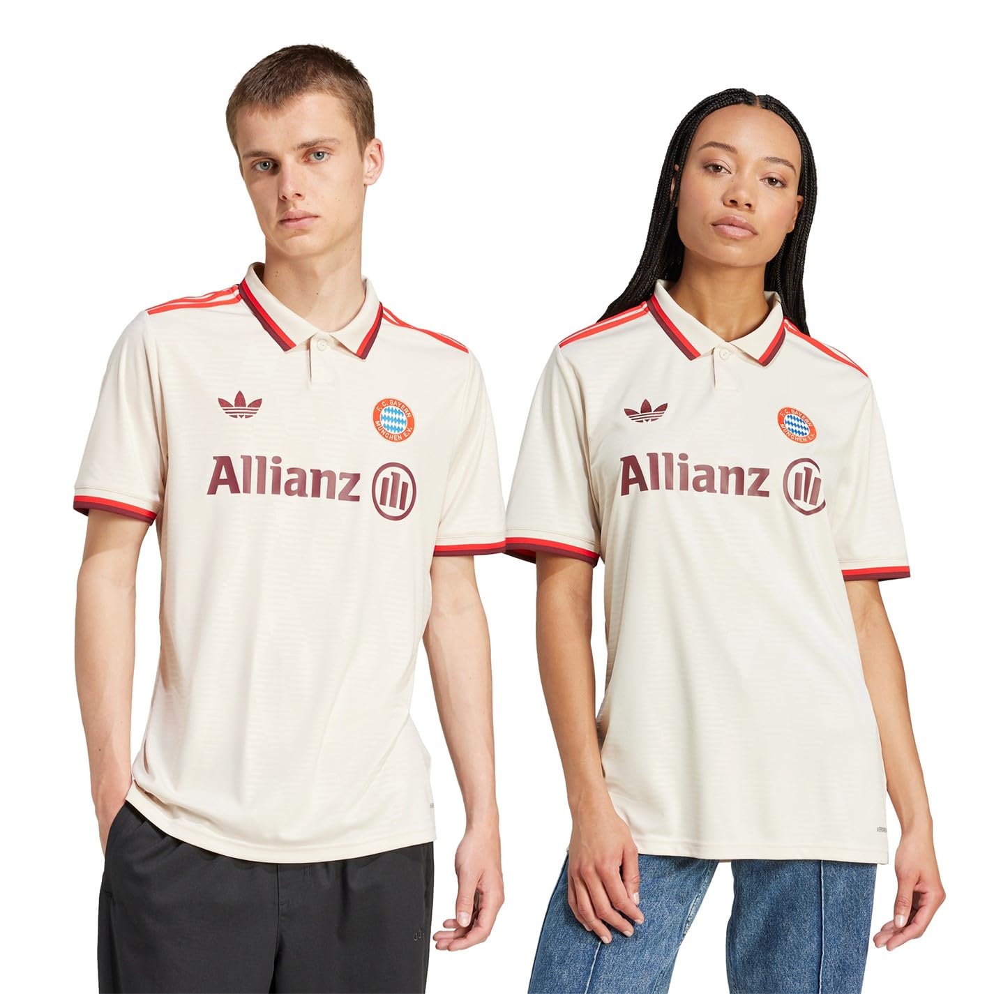 adidas FC Bayern - Maglia da calcio unisex, FCB 3 JSY, colore: Beige