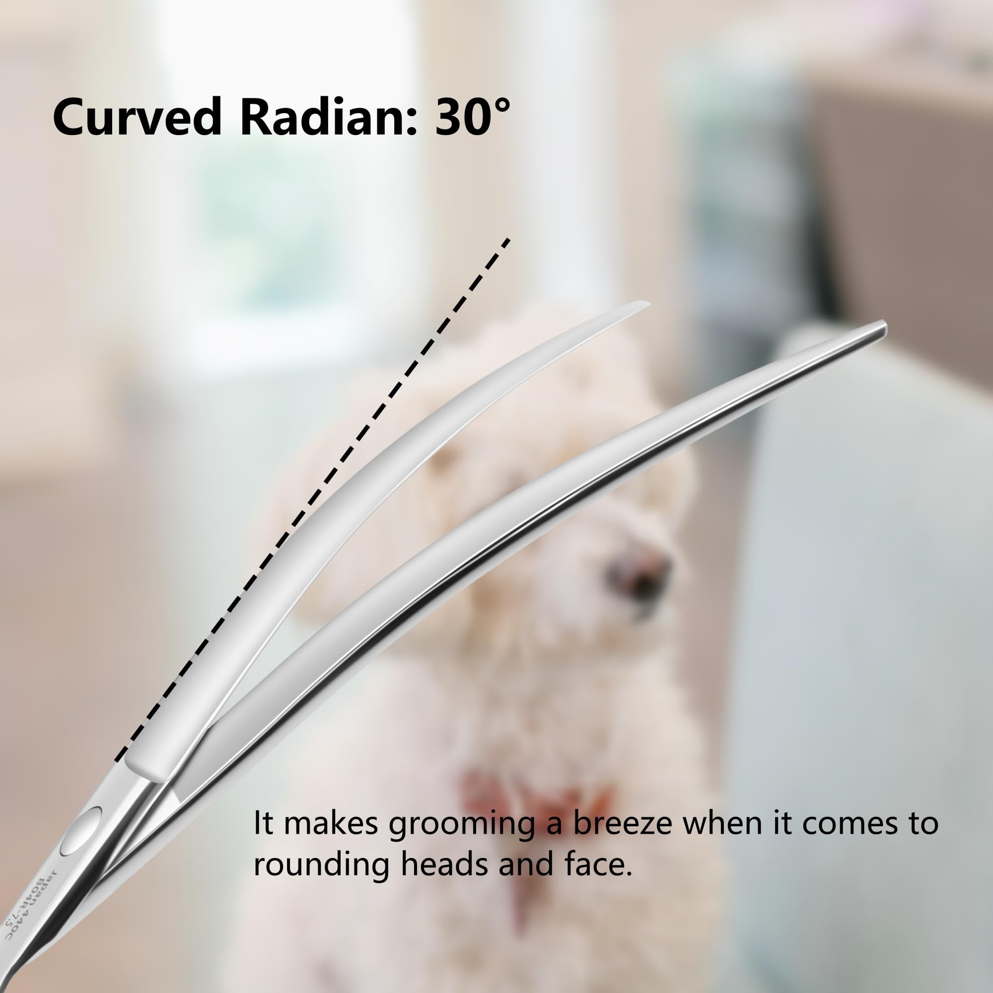 Amazon.com : HASHIMOTO Curved Dog Grooming Scissors, 7.5 inch