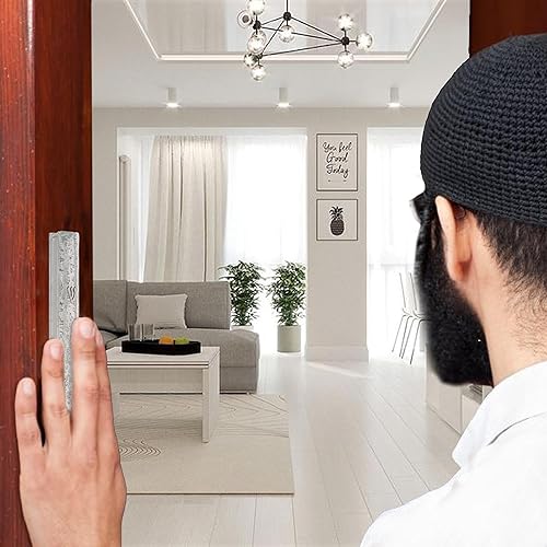 Miniatura 9 de A&S Mezuzot Moderna funda de cristal para mezuzá con diseño de vidrio roto, impermeable, para puerta de Judiaca y mezuzah para el hogar, bendición y