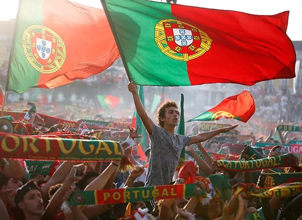 Portugal Flag 3x5 Ft Outdoor Large, Moderate-Outdoor Both Sides Heavy Duty100D Polyester,Canvas Header and Double Stitched - Brass Grommets for Easy Display,Portuguese Flags - 5