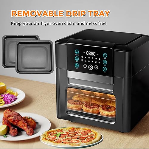 Miniatura 6 de Bandeja de goteo para freidora de aire instantánea Vortex Plus, 2 bandejas de goteo rectangulares antiadherentes mejoradas para freidora instantánea