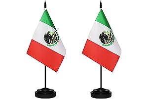 Mexico Mexican Deluxe Desk Flag Set