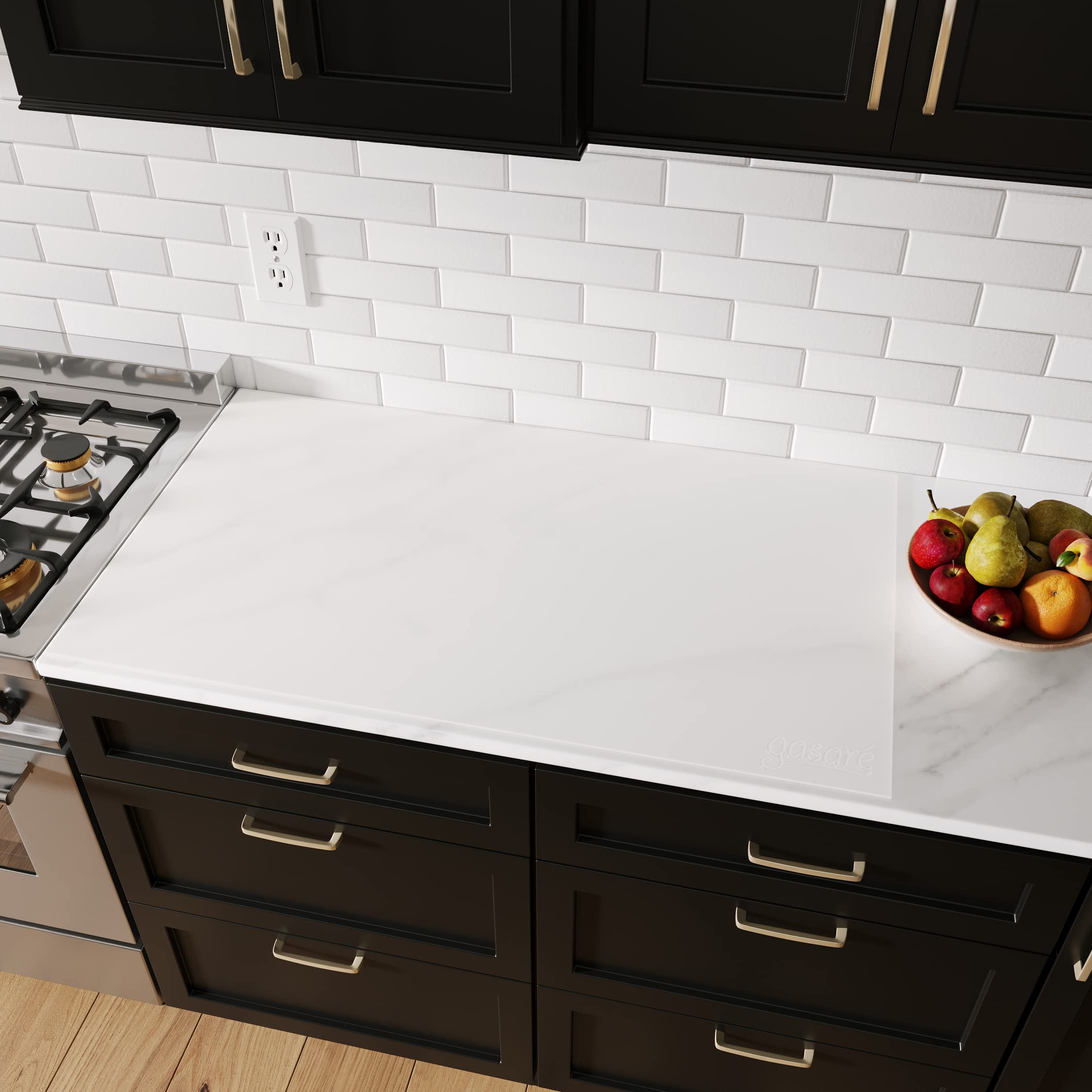 Gasare - Tapete gigante de doble grosor, resistente al calor para encimera, tapete de silicona para encimera de cocina, antideslizante, lavable, cortable, 40 x 23.5 pulgadas, 2 mm de grosor, 1 unidad,