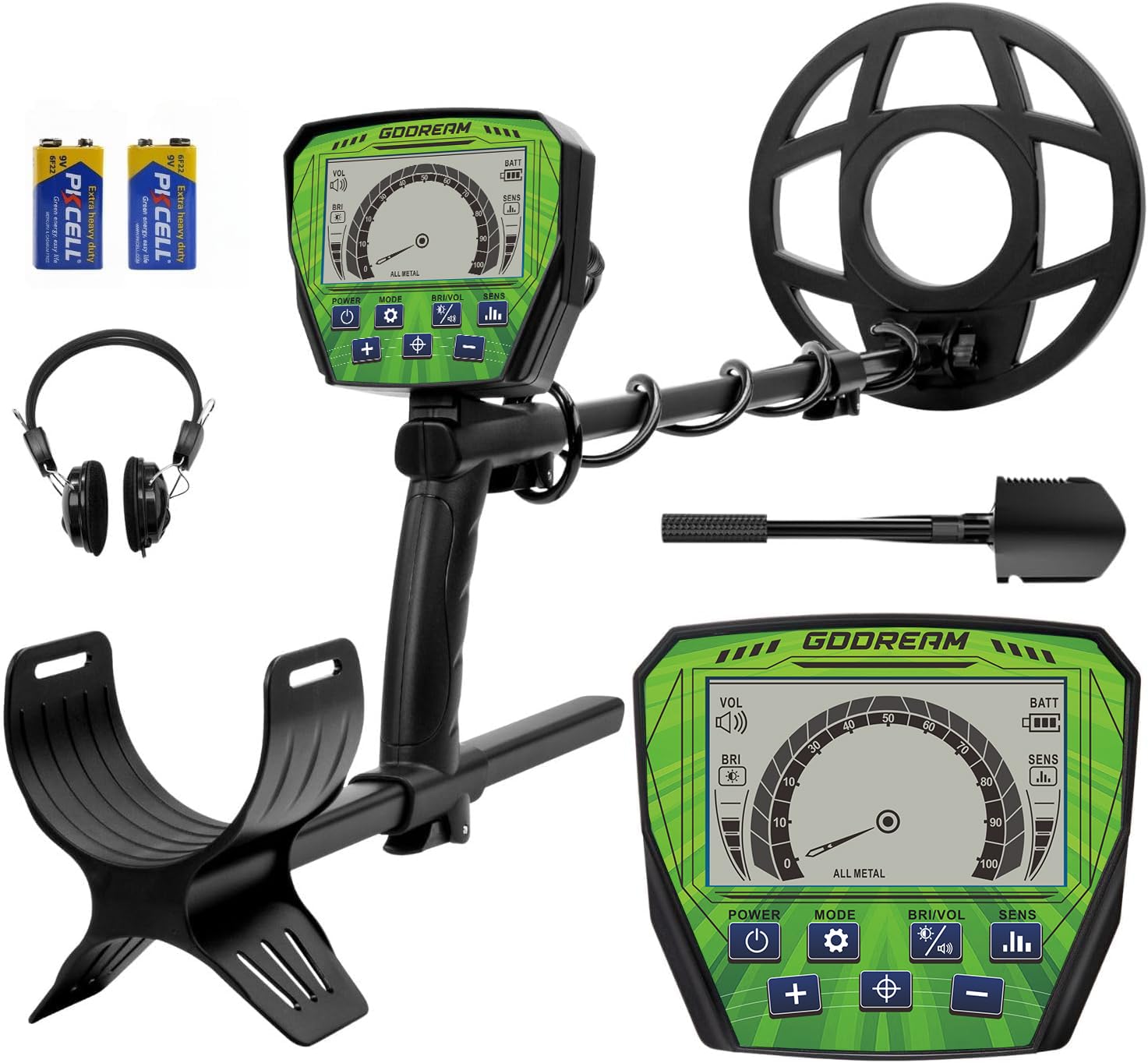 Détecteur de métaux professionnel MD6012 GDDREAM grand écran LCD étanche