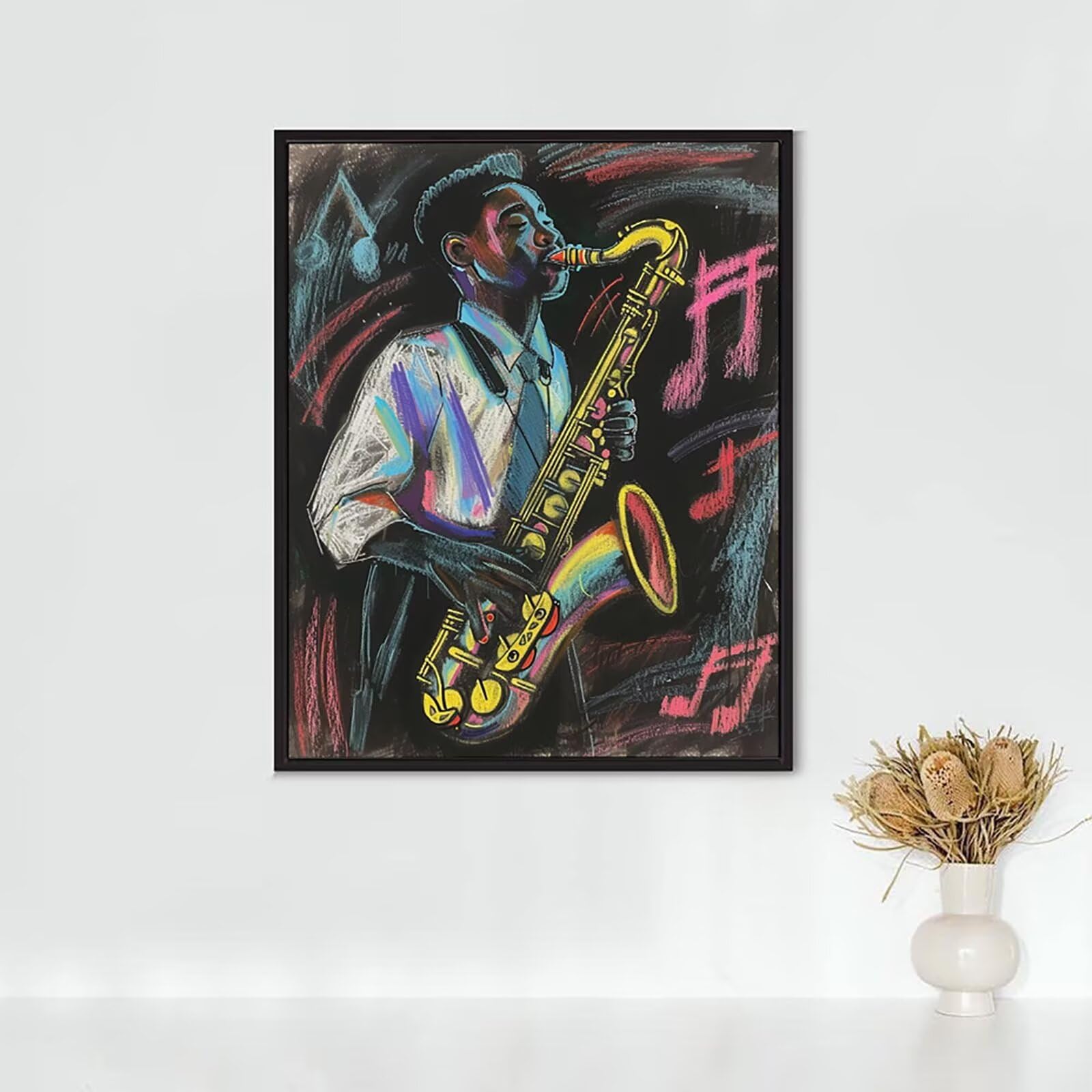 Diamond Painting Arte, Diamond Painting Erwachsene Musica Bastelset, DIY Diamant Malerei Runder Vollbohrer Diamanten Kinder Malerei Stickerei Kreuzstich Dekoration, Geschenk 90x120 cm PJY9 1-D