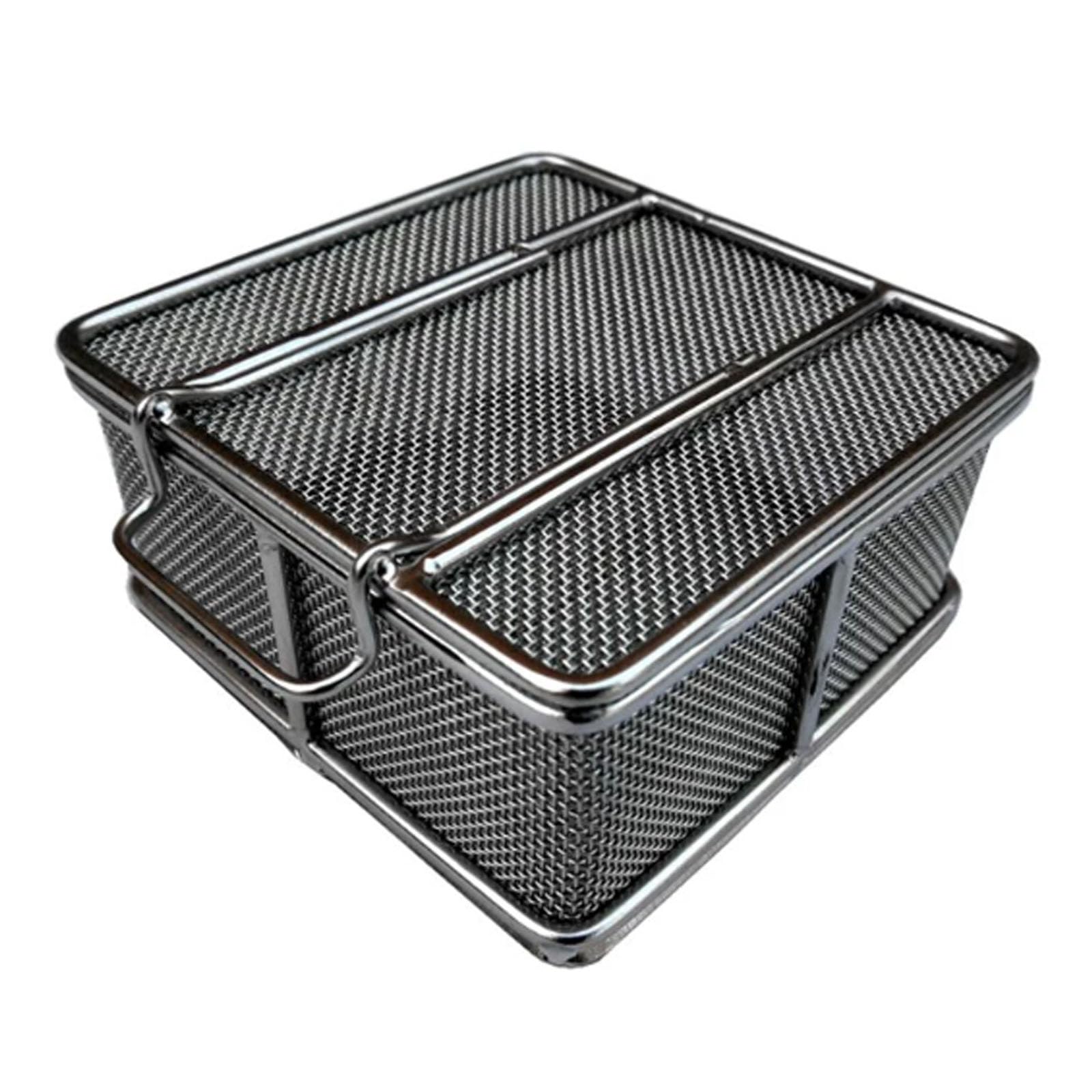 Vassoio per strumenti chirurgici con coperchio, custodia riutilizzabile per sterilizzazione in acciaio inox per chirurgia e odontoiatria, 8 x 8 x 5 cm