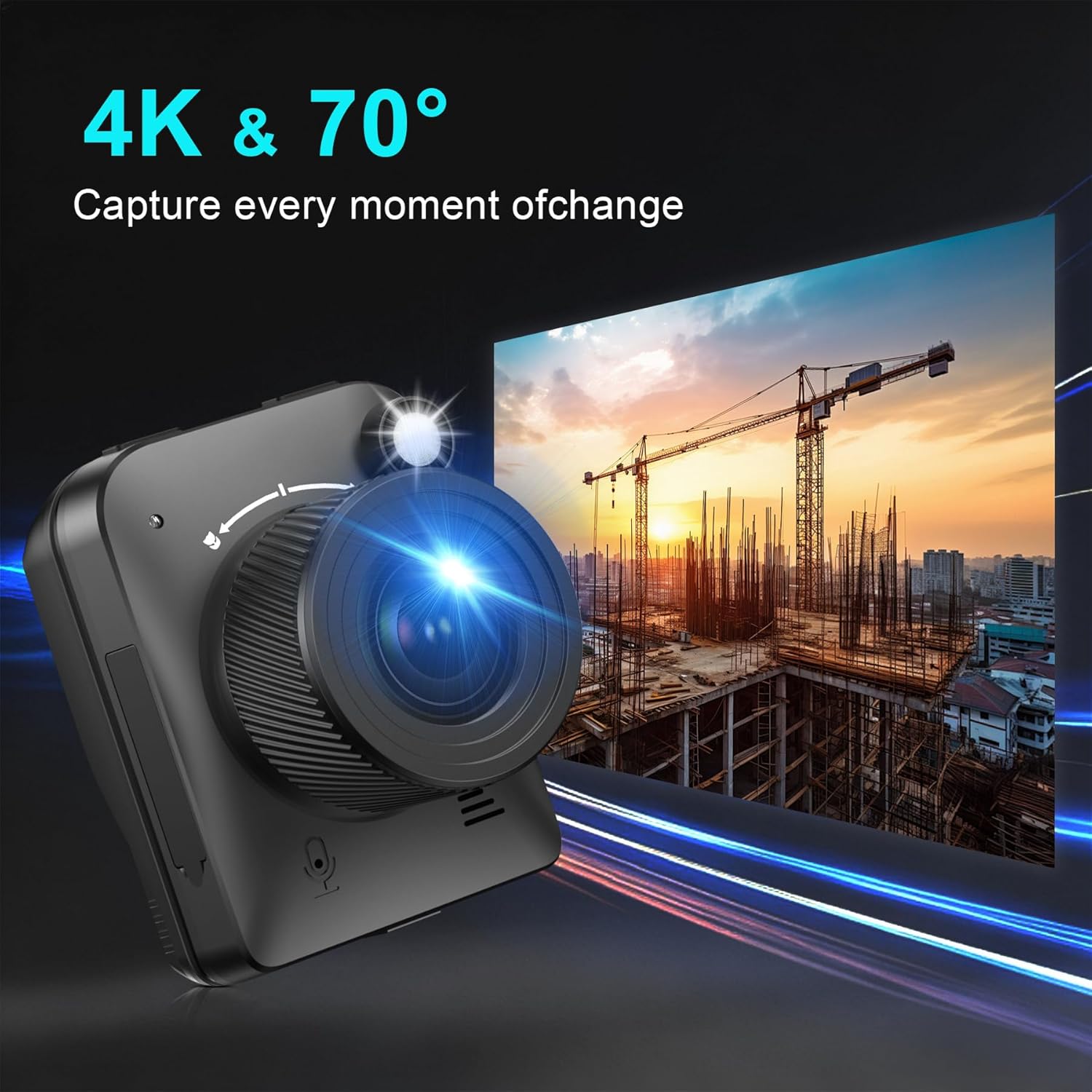 Time Lapse Camera, 4K FHD Timelapse Camera for Outdoor, Equipped with IP66 Waterproof, 32GB TF Card, 180 Days Standby for Recording Construction, Plant Growth, Weather Change