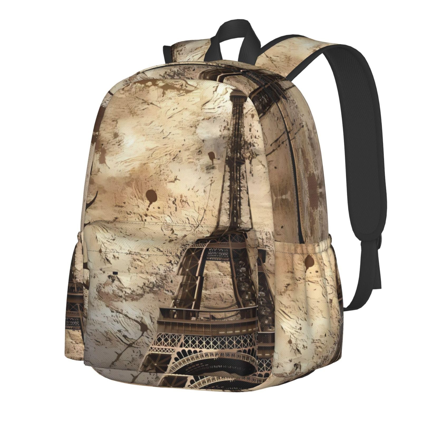 Sac à dos d'école imperméable Tour Eiffel léger et grande capacité - 8