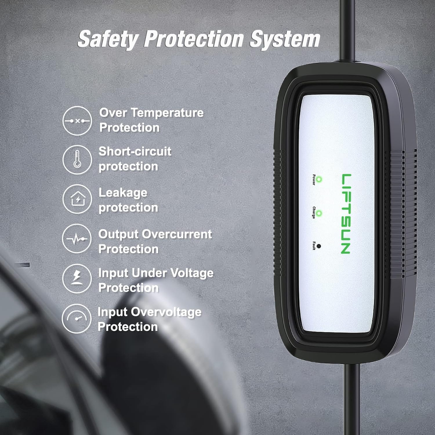 Portable EV Charger Level 1, 15Amp 110V, Electric Vehicle Charger with 21Ft Cable,NEMA 5-15P for Plug-in Home EV Charging Station,Compatible with SAE J1772 EVs and Tesla(Adapter Required) - Image 6