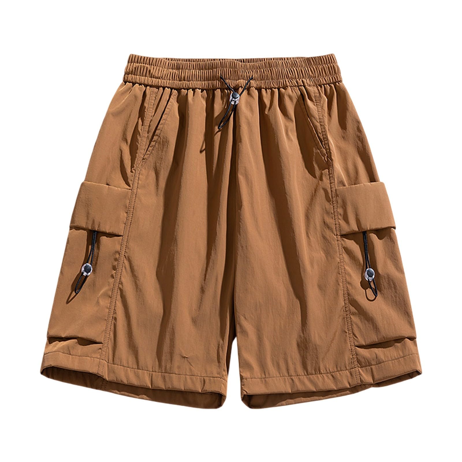 Women's Casual Straight Leg Pants Pure Color Comfortable Trousers for Running Gym Workout and Daily Wear (Coffee, XXXL)