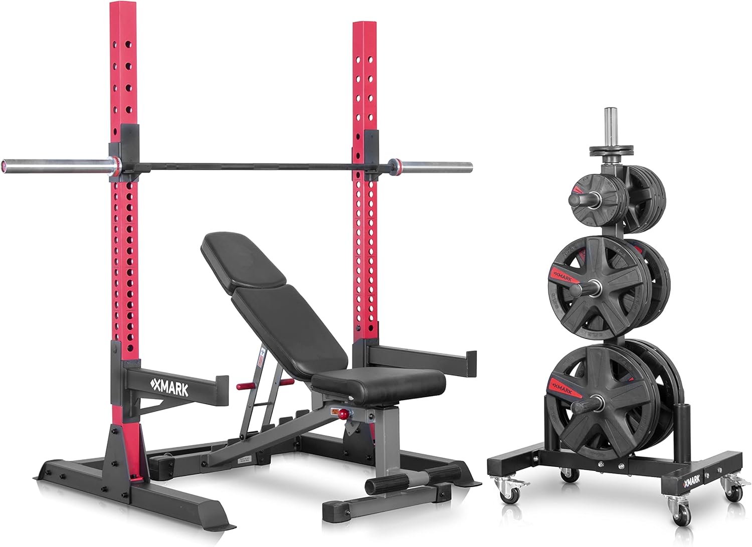 Machine Xmark Power Rack XMark Fitness Power Tower With Dip Stand