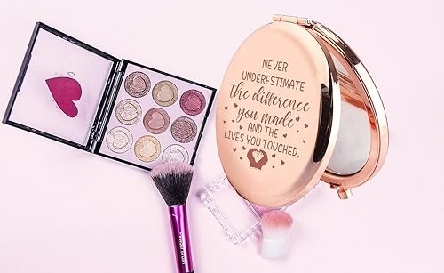 Miniatura 5 de Regalos para matrona, espejo de maquillaje compacto para enfermera, para enfermera, nunca subestimes la diferencia que hiciste gracias regalo para