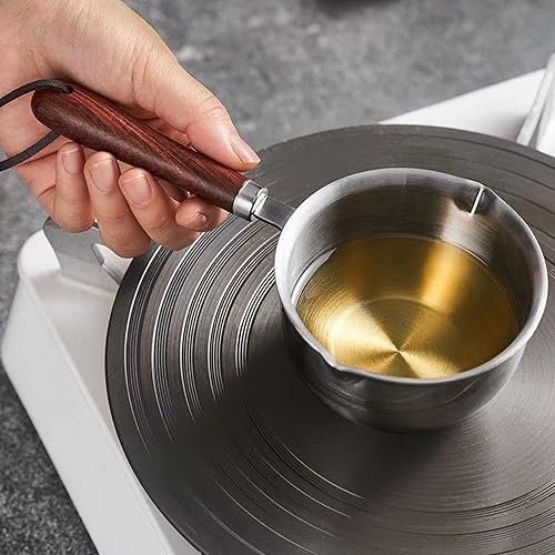 Miniatura 2 de Mini calentador de mantequilla 10.1 fl oz 304 de acero inoxidable aceite leche olla pequeña cacerola para cocina calentador de mantequilla sartén