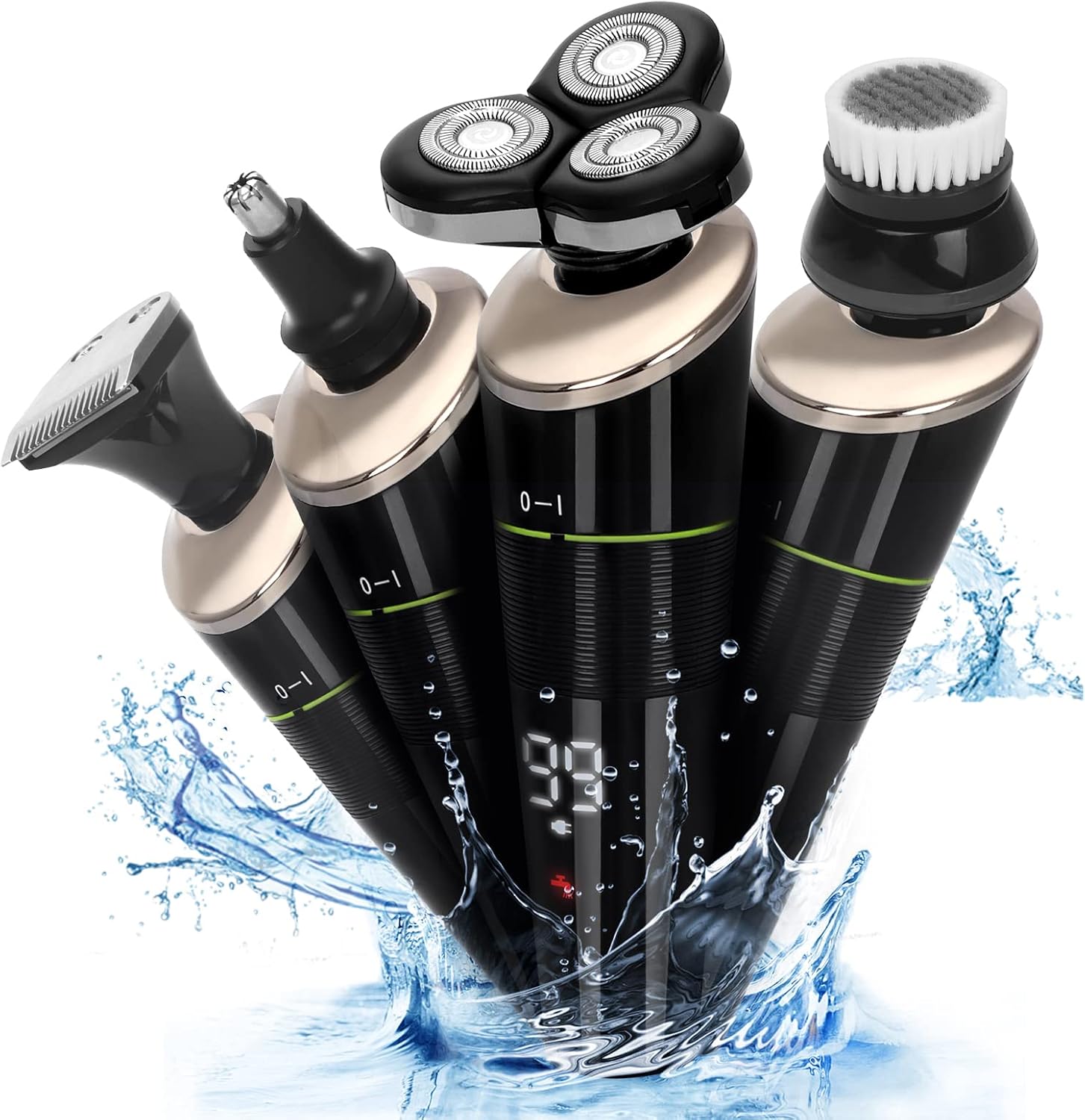 Snowtaros Electric Razors for Men, 4 in 1 Electric Shavers Cordless