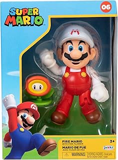 Nintendo Super Mario Fire Mario Figure in Collector's Box, 10 cm