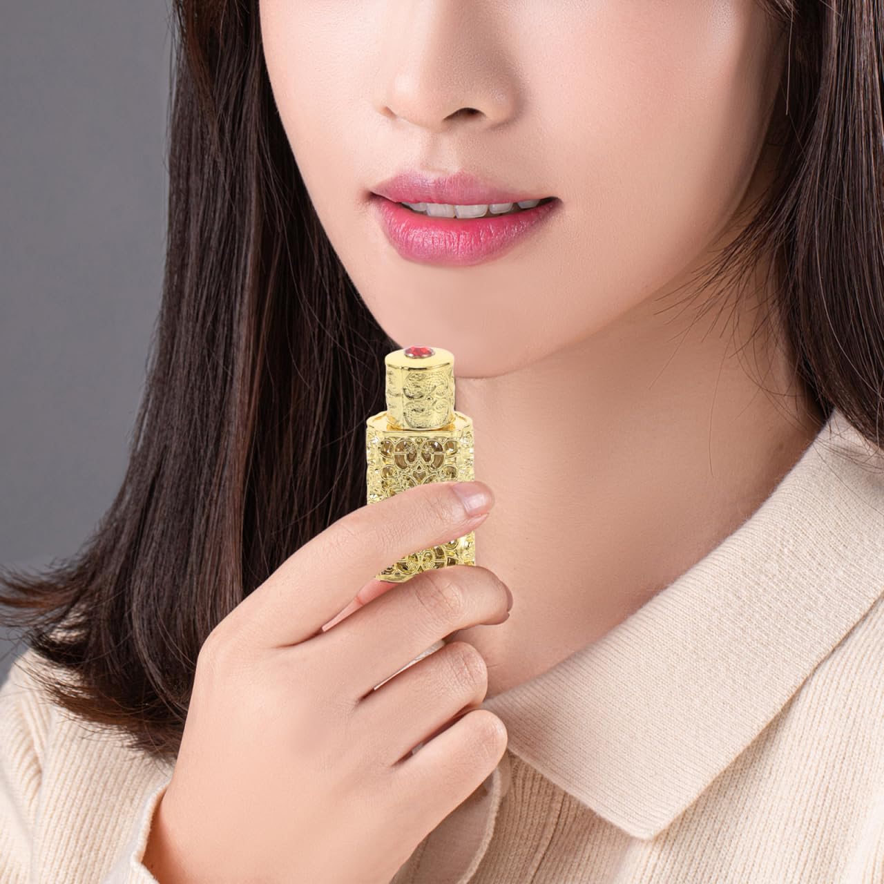 Botella de perfume vintage para esencia, diseño aceite esencial, compacta viajes soporte