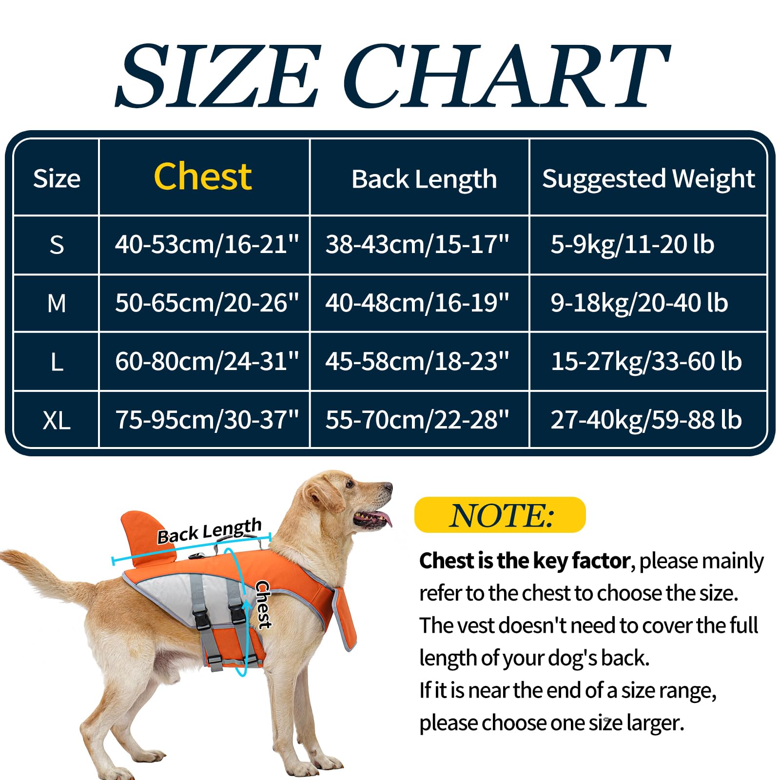 HEYWEAN Gilet Sauvetage Chien Aide à la Flottabilité Gilet de Natation Shark Gilets de Sauvetage pour Chiens Petits, Moyens et Grands Harnais Flottaison Chien Haute Visibilité avec Poignée