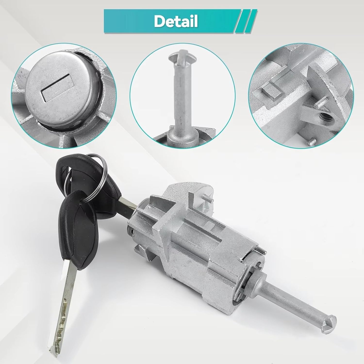 Door Latch Lock Actuator for BMW 3 Series E46 325I 325Ci 325Xi 2001-2006 Front Left Car Door Lock Cylinder Barrel with 2 Keys 51217019975