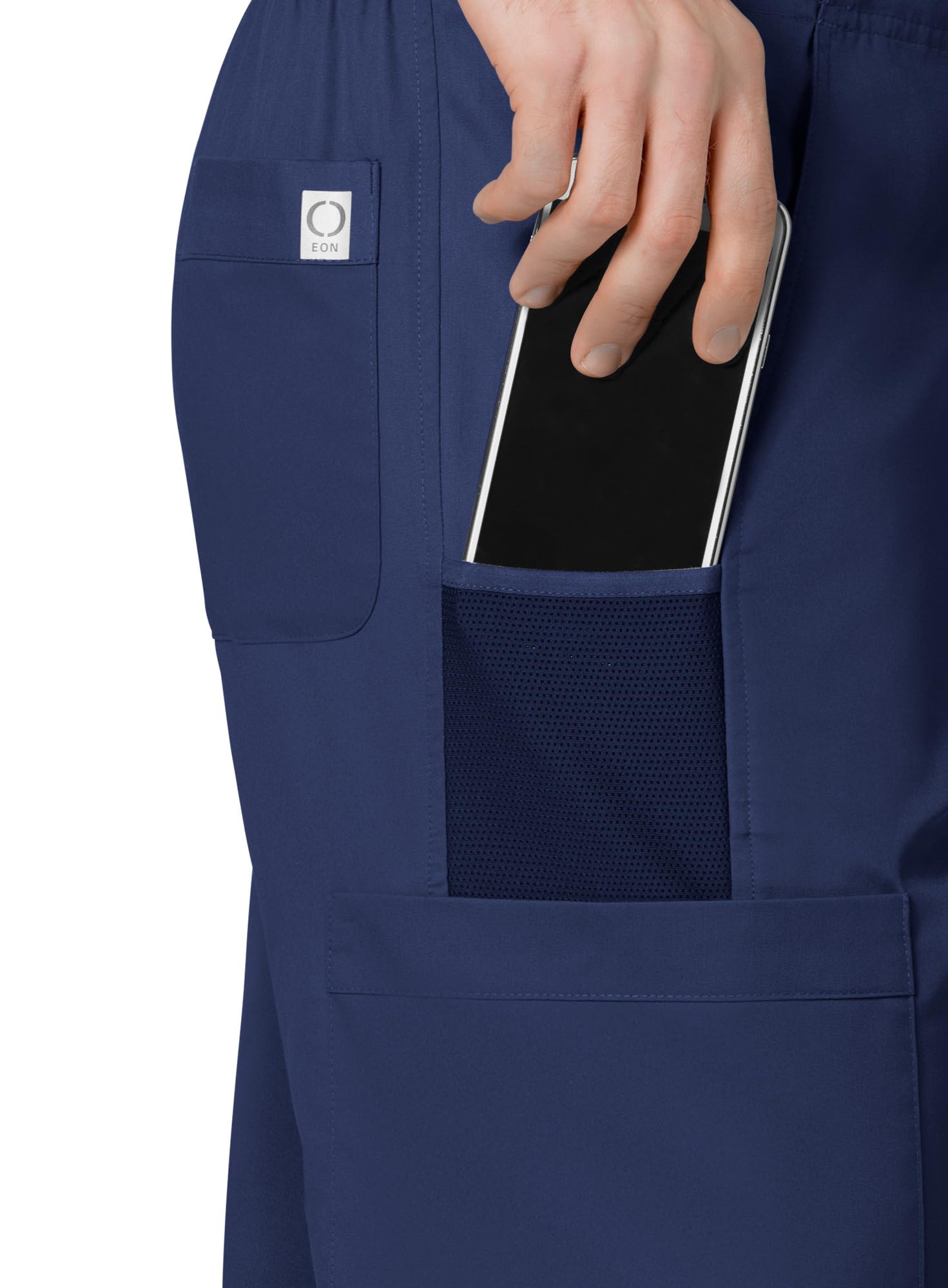 Maevn Men's EON Half Elastic 8-Pocket Cargo Pant(True Navy, Large)