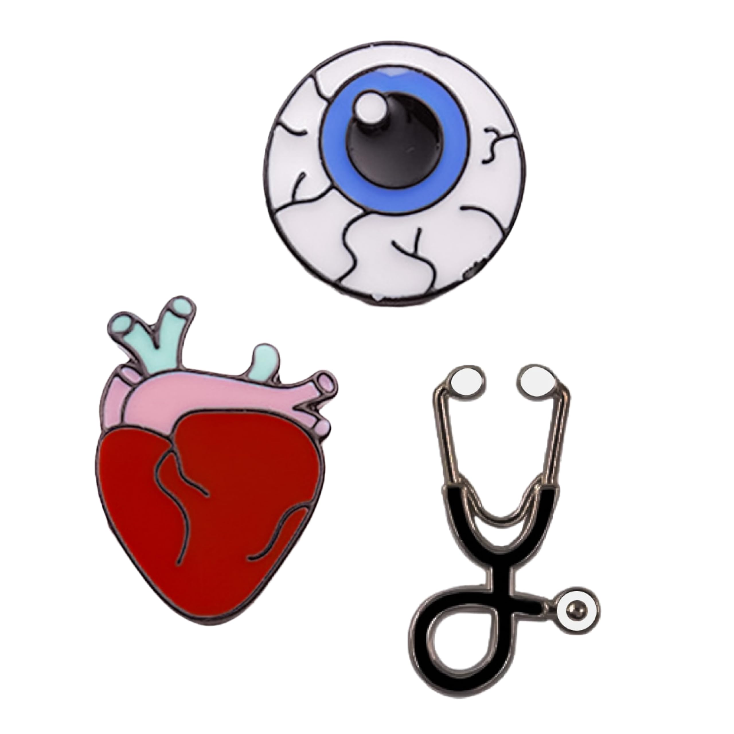 FURE Medical Enamel Pins - Set of 3 Multi-colour Metal Enamel Pins for Men & Women (B0CFK2K2P2) Amazon Price History, Amazon Price Tracker