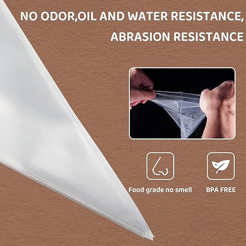 Miniatura 4 de Bolsas grandes para decoración de pasteles, bolsa de pastelería de 16 pulgadas, bolsa de pastelería desechable, juego de bolsas de pastelería para