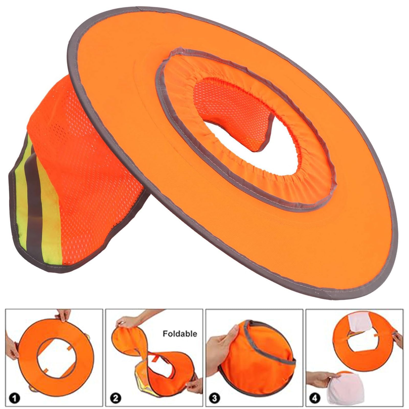 Visiera Parasole per Elmetto Protettivo,Cappello Duro Visiera Parasole Accessorio Cappello Duro Casco Riflettente Scudo Collo Per Casco Ad Alta Visibilità Per Casco Da Cantiere