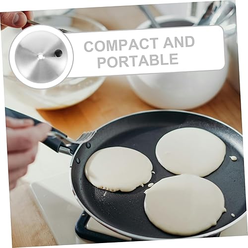 Miniatura 4 de Housoutil Tapa de olla de acero inoxidable para freír y cocinar, se adapta a sartenes y fácil de limpiar diseño de mango práctico