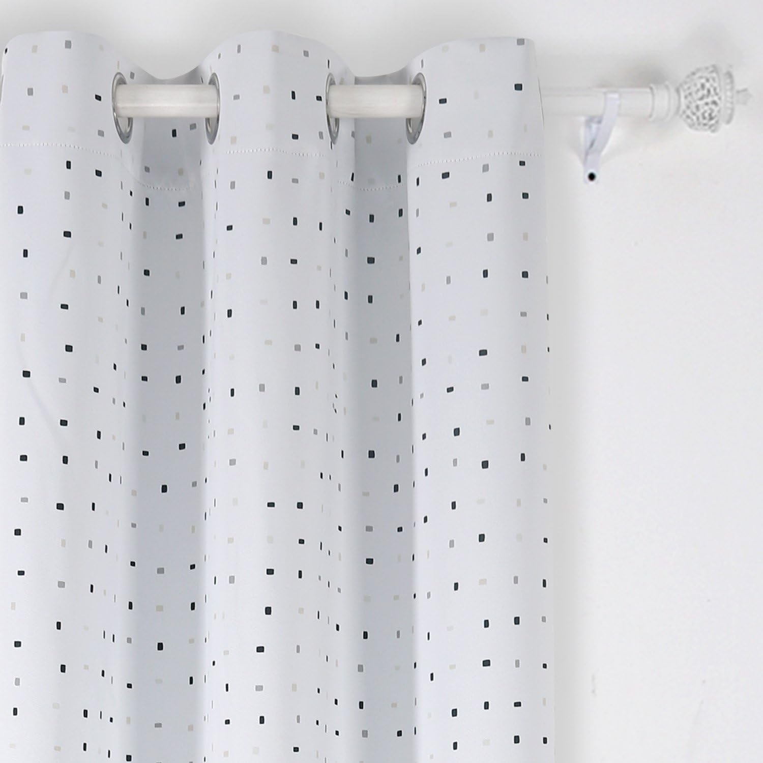 Deconovo Printed Blackout Curtains Room Darkening Thermal Insulated Energy Saving Curtains Grommet Window Shades Dot Panels for Girl's Room 42W x 84L Inch One Panel Multi-Colour