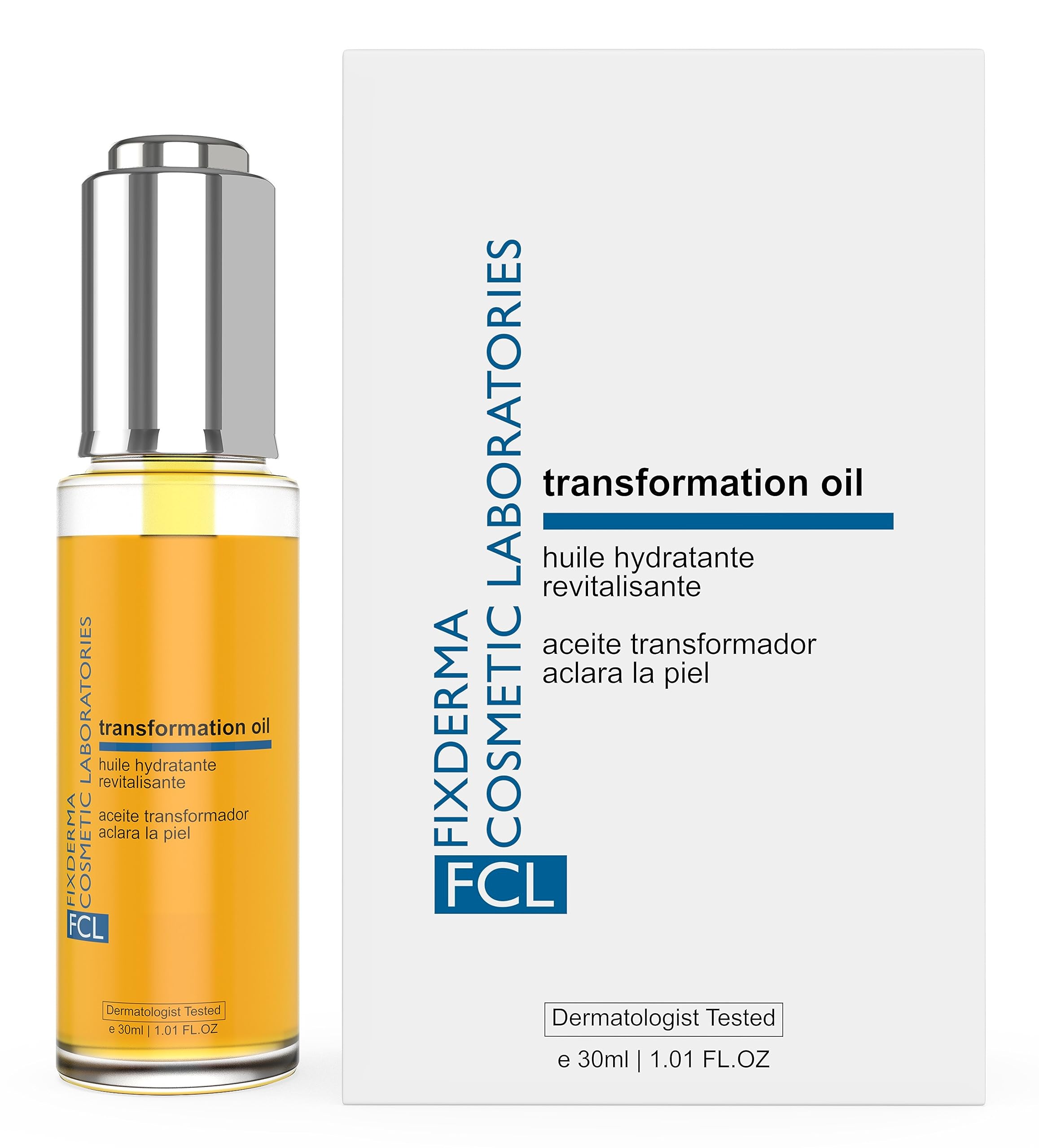 FIXDERMA COSMETIC LABORATORIESFCL Transformation Oil for Rejuvenation and Intense Hydration Leaves Skin Moisturised And Replenished With Improved Elasticity 1 Fl Oz