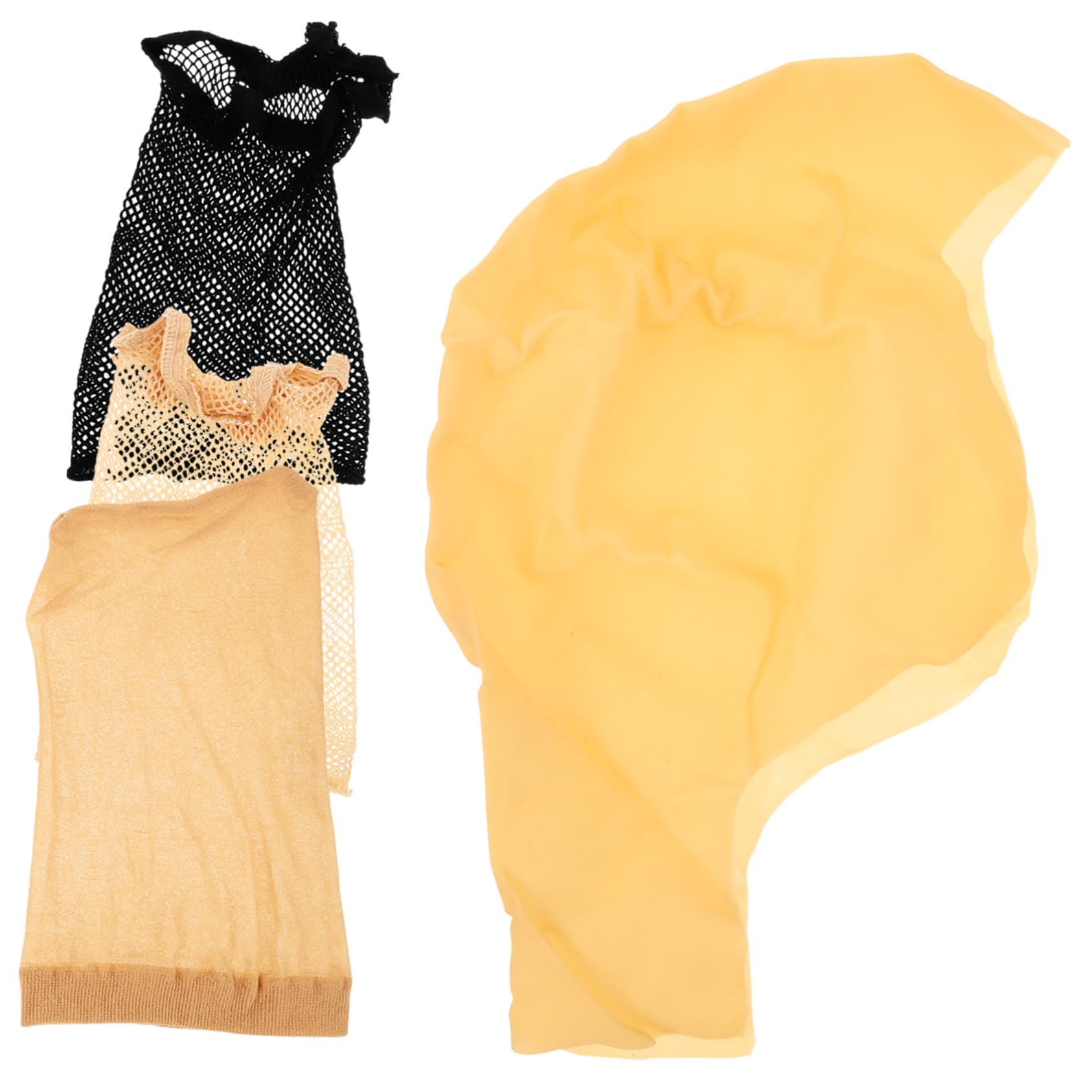 NOLITOY Bald Cap Kit Wig Hair Net Latex Bald Cap for Men Women Halloween Costumes Theatrical Performances