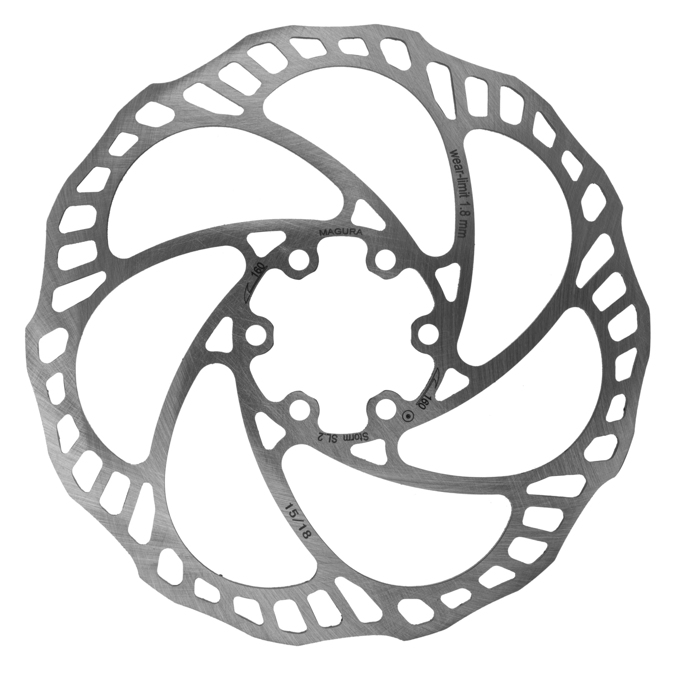 Storm SL.2 Disc Brake Rotor - 160mm, 6-Bolt, Silver