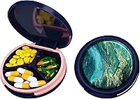 Vista 11 de Serfeymi - Pastillero pequeño con 3 compartimentos, pastillero portátil para bolso o bolsillo, estuche compacto y mini para viajes - Adecuado
