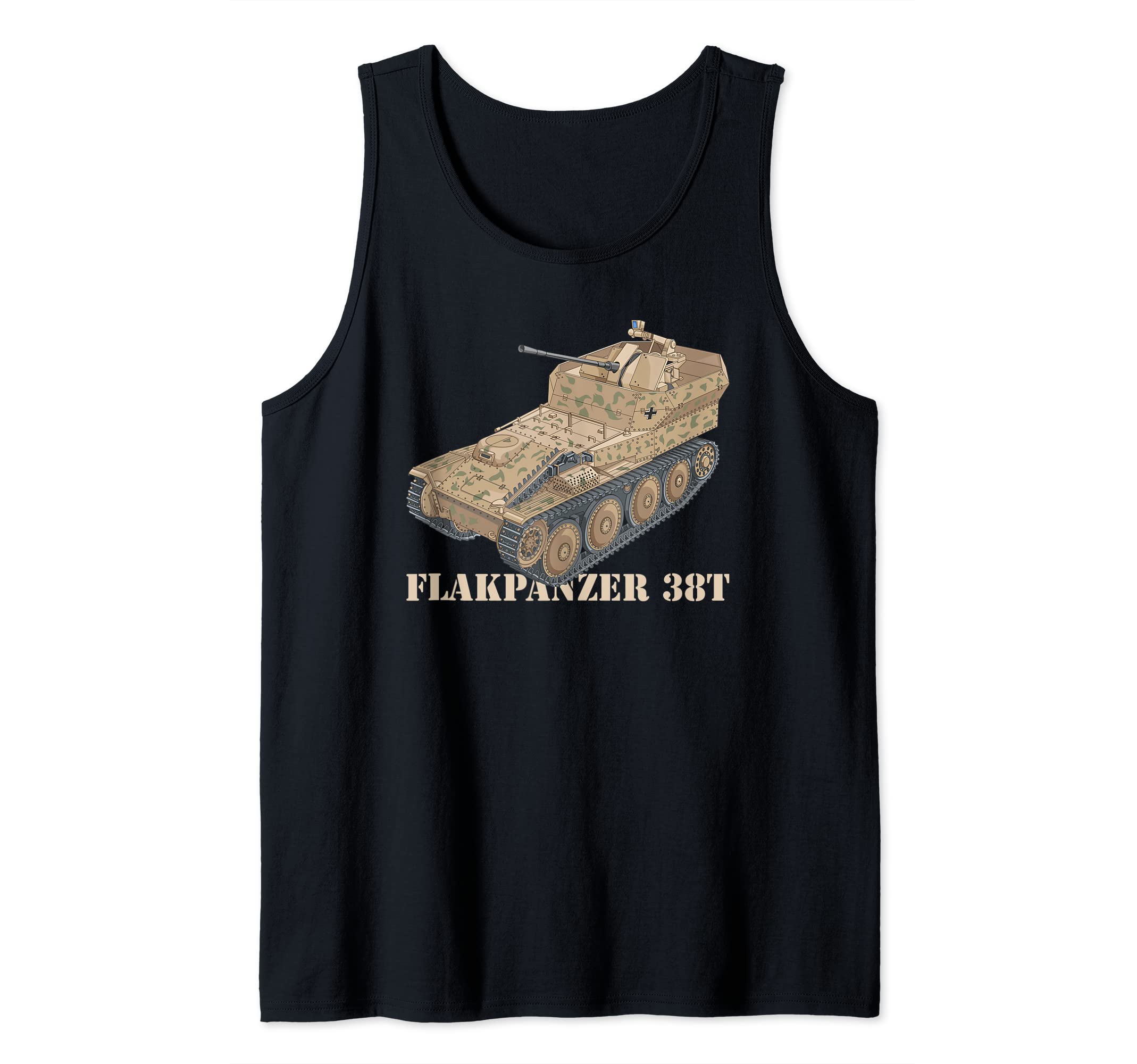 Flakpanzer 38 t German WW2 Anti Aircraft Tanks Diagram Tank Top