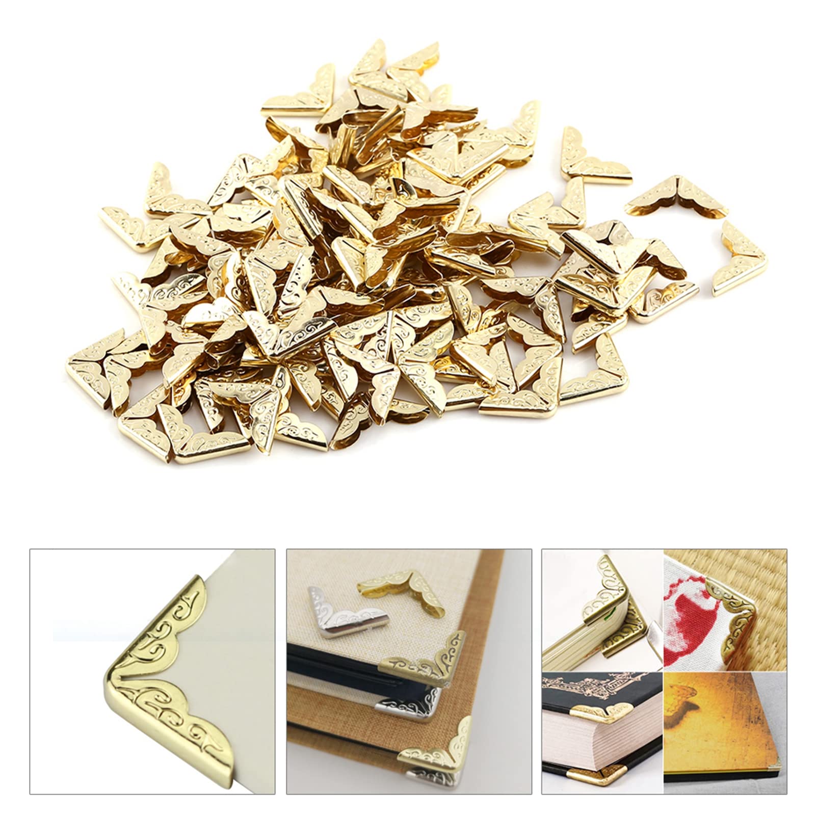 Diary Edge Safety Covers 100-Pack Metal Book Corner Protectors ...
