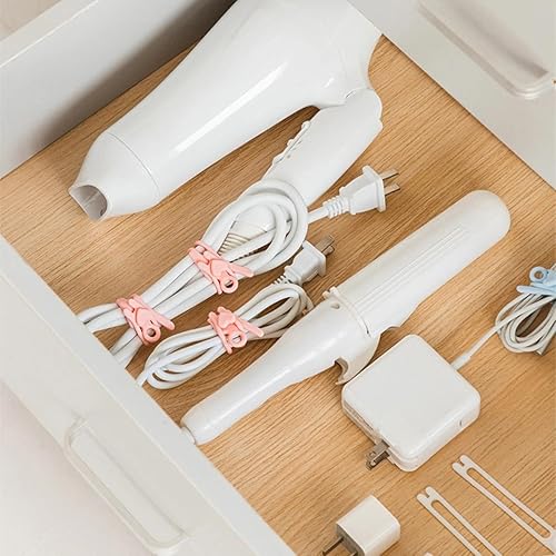 Miniatura 6 de 6 lazos organizadores de cables, cables de carga electrónica en silicona, herramienta de almacenamiento multiusos para viajes en casa, equipo de