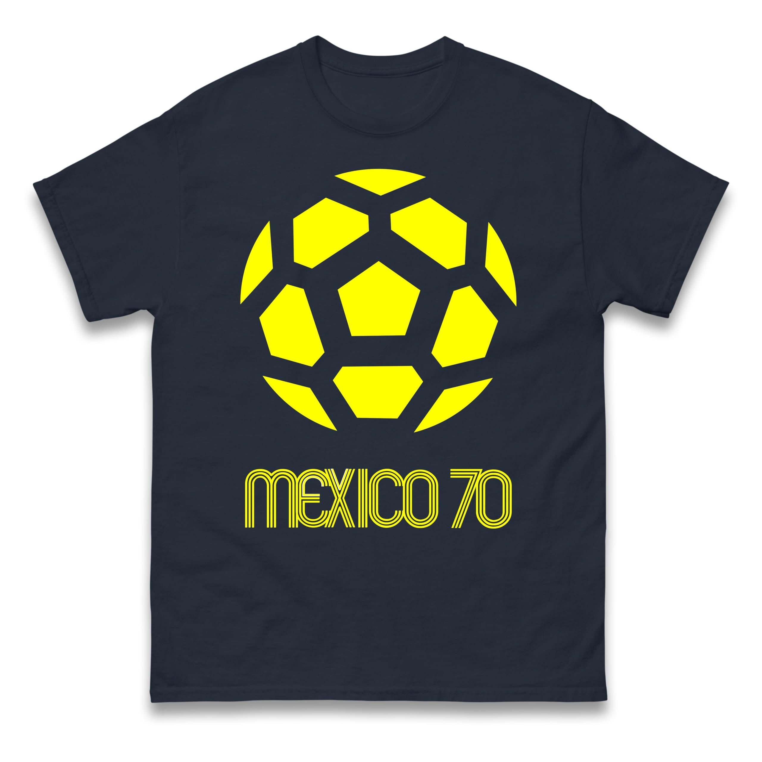 Mexico 1970 World Cup T Shirt, Mexico Retro Football Shirt, Football Worldcup Tee Shirt for Mexican Fans Navy